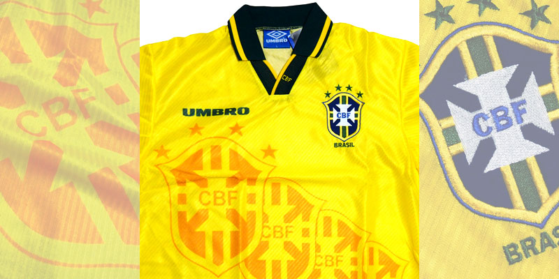 1995-96ブラジル代表、日本と3度戦ったUmbro“4つ星”ユニフォーム