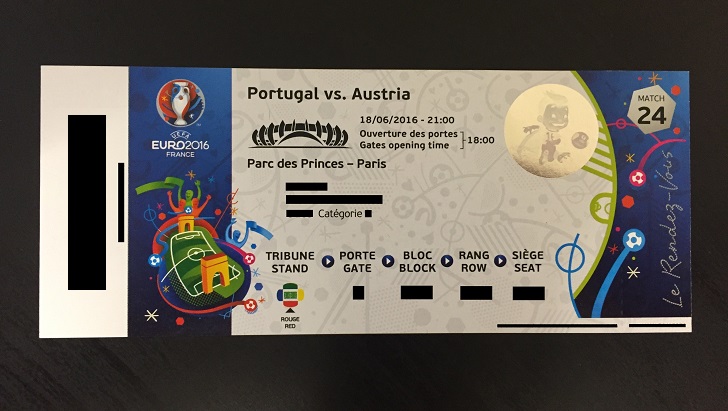 Qoly編集部 Euro2016のチケットをget デザインはこうなってるぞ