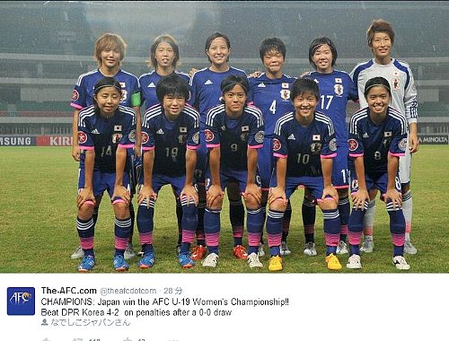 速報 Afc U 19女子選手権で日本が優勝