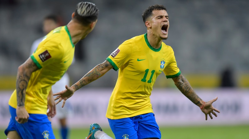 バルサ後悔 コウチーニョ ブラジル代表で衝撃ゴールを突き刺す