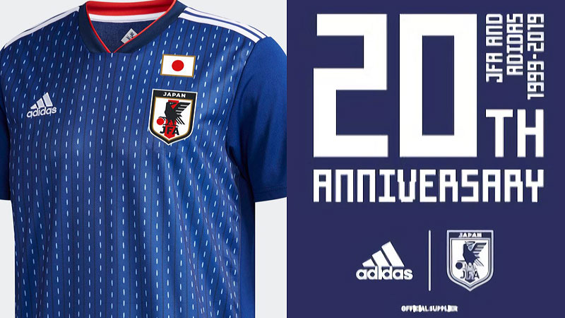 日本代表ユニフォームに Adidas契約周年記念ロゴ が登場