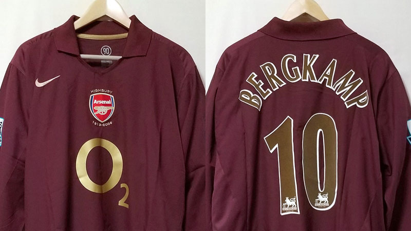 Arsenal アーセナル サッカー デニス・ベルカンプ ユニフォームTシャツ ...