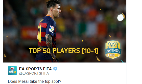 サッカーゲーム Fifa16 最も能力値が高い選手トップ10が発表