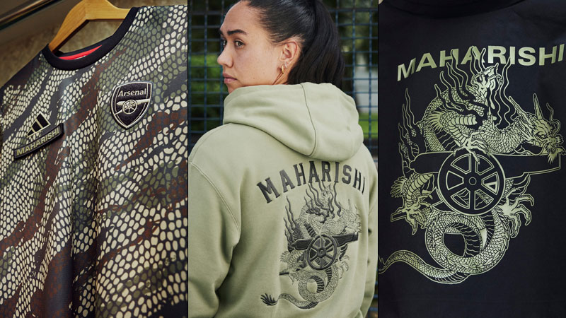 アーセナルと人気ブランド『MAHARISHI』の限定コラボウェアが登場