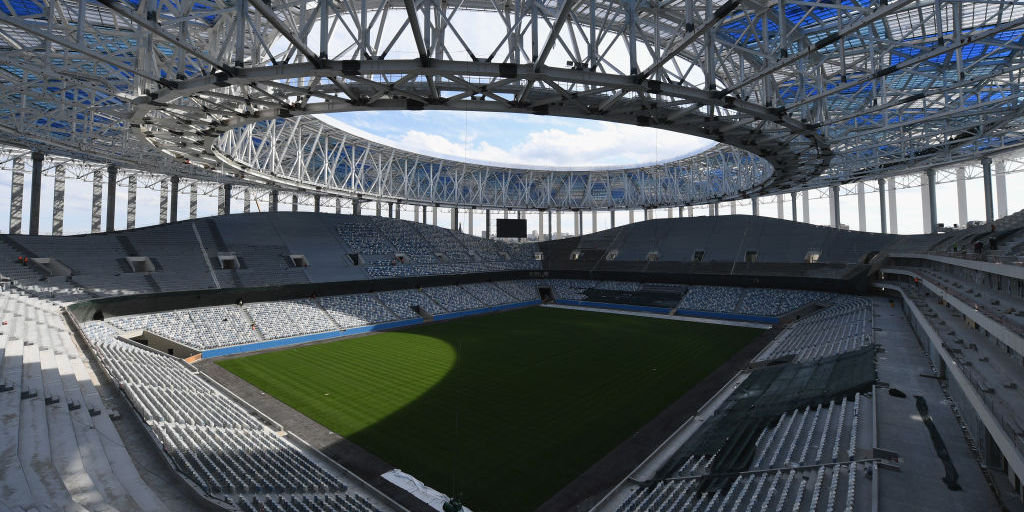 ロシアw杯使用予定のスタジアムで火災が発生