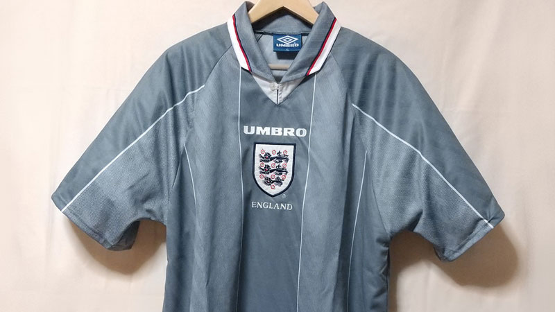 新着 激レア イングランド代表 EURO96パッチ付き アウェイユニフォーム