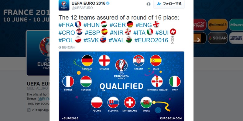 Euro16のベスト16が凄い ポルトガル ベルギーも 死の山 に入る条件は